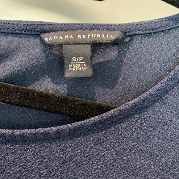 Banana Republic S Navy Blue Stretchy Longer Shirt - Picture 5 of 8